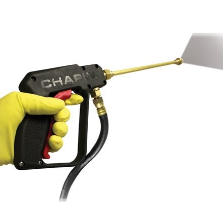 The Chapin Acetone Sprayer line is specifically designed and equipped for the Decorative Concrete Contractor for use in staining with acetone-based dyes and other acetone only applications. The 2-gallon translucent poly tank has a funnel-mouth opening with splash guard and in-tank anti-clog filter.